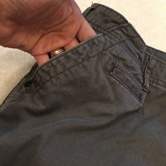 Elle size 16 gray pants 100% cotton straight leg - Picture 3 of 8